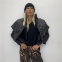 piumino smanicato trapuntato con collo alto futura